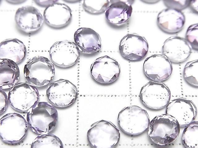Hochwertiger Amethyst AAA runde Rosenschliff 6x6mm 5 Stück
