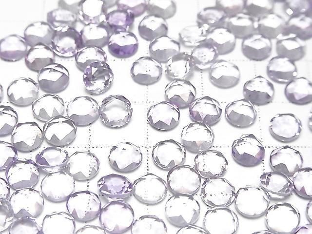 Hochwertiger Amethyst AAA runde Rosenschliff 6x6mm 5 Stück