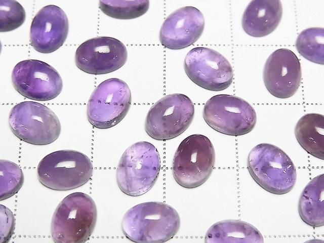 Sambia Amethyst AA+ ovale Cabochon 8x6mm 5Stück
