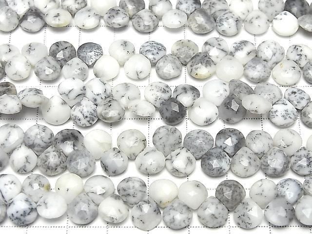 Dendritenopal AA++ Kastanie facettierte Briolette 1strang Perlen (ca. 7 Zoll/18 cm)