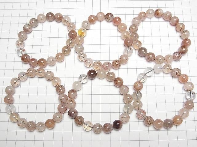 Mica in Quarz AA+ rund 10.5mm Armband