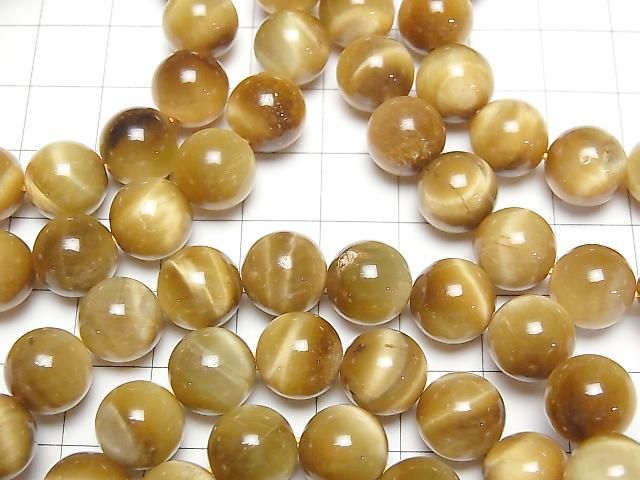 Goldenes Tigerauge AA++ Rund 10mm Armband