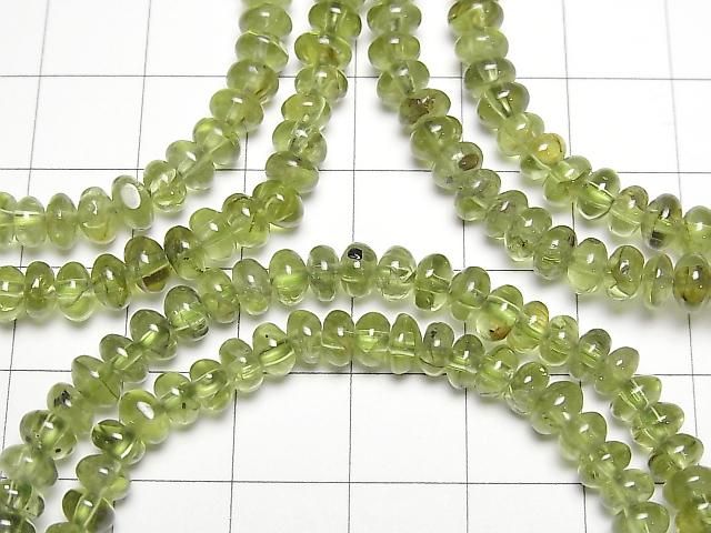 Bracelet péridot AA++ rondelle 5x5x3mm