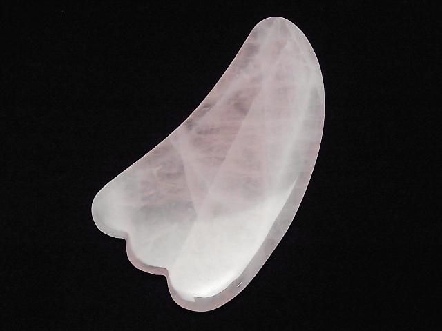 Rosenquarz Gua Sha Platte 97x50mm 1Stück