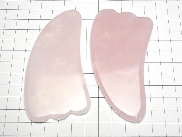 Rosenquarz Gua Sha Platte 97x50mm 1Stück