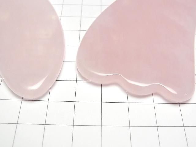 Rosenquarz Gua Sha Platte 97x50mm 1Stück