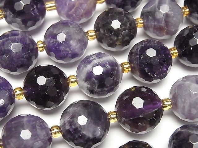 Mixed Amethyst 128 Faceted Round 16mm Half or 1strand beads (approx. 14 inch/34 cm)