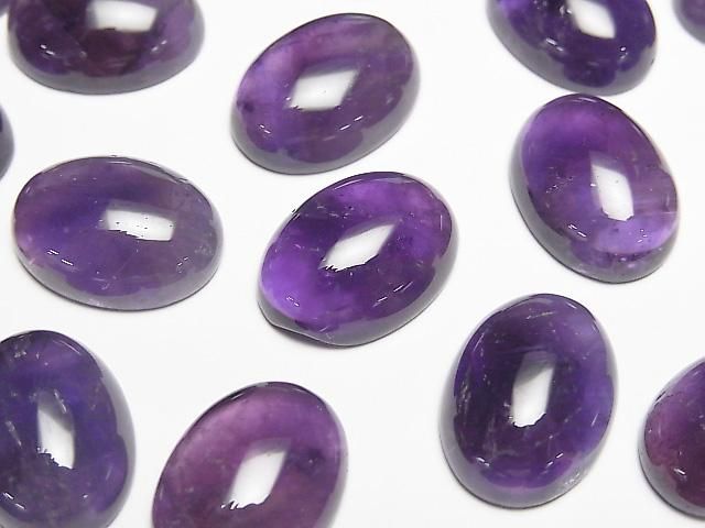 Zambia Amethyst AA+ Oval Cabochon 16x12mm 2Stück
