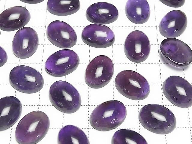 Zambia Amethyst AA+ Oval Cabochon 16x12mm 2Stück