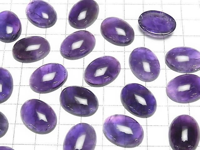 Zambia Amethyst AA+ Oval Cabochon 20x15mm 2Stück