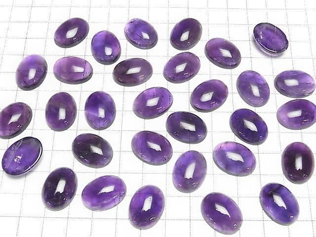 Zambia Amethyst AA+ Oval Cabochon 20x15mm 2Stück