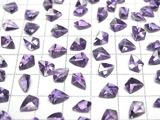 Hochwertiger Amethyst AAA loser Stein Drachenförmig facettiert fancy 8x6mm 5 Stück