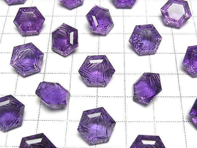 Hochwertiger Amethyst AAA loser Stein sechseckig geschliffen 13x12mm 1 Stück