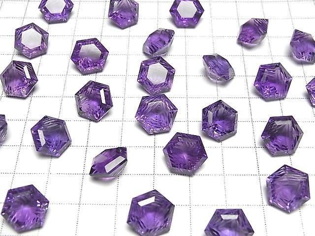 Hochwertiger Amethyst AAA loser Stein sechseckig geschliffen 13x12mm 1 Stück
