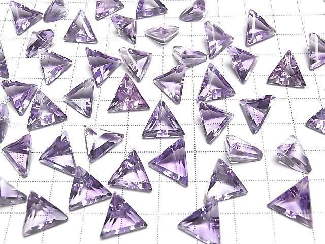 Hochwertiger Amethyst AAA loser Stein dreieckig facettiert 12x12mm 2 Stück