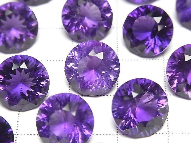 High Quality Amethyst AAA Loose Stone Round Concave Cut 12x12mm 1pc