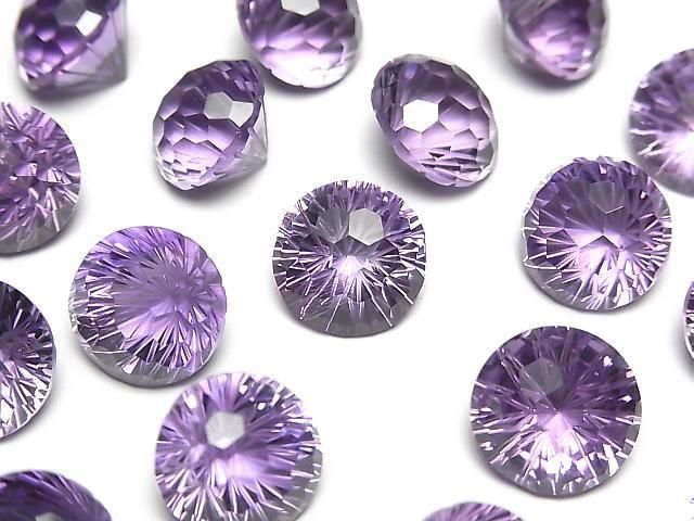 Hochwertiger Amethyst AAA loser Stein rund facettiert fancy 12x12mm 1 Stück