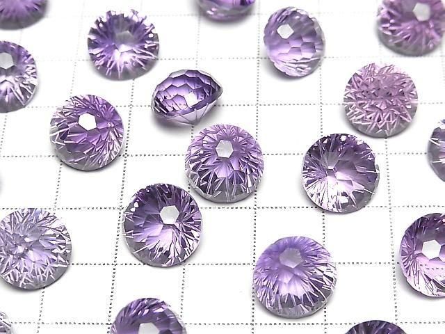 Hochwertiger Amethyst AAA loser Stein rund facettiert fancy 12x12mm 1 Stück