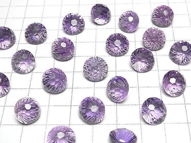 Hochwertiger Amethyst AAA loser Stein rund facettiert fancy 12x12mm 1 Stück