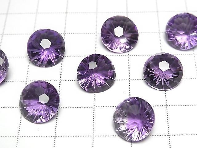 Hochwertiger Amethyst AAA loser Stein rund facettiert fancy 12x12mm 1 Stück