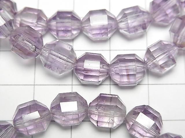 Helle Farbe Amethyst AAA- Doppelspitzen Facettierte Röhre 9x8mm Armband