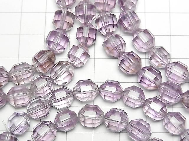 Helle Farbe Amethyst AAA- Doppelspitzen Facettierte Röhre 9x8mm Armband
