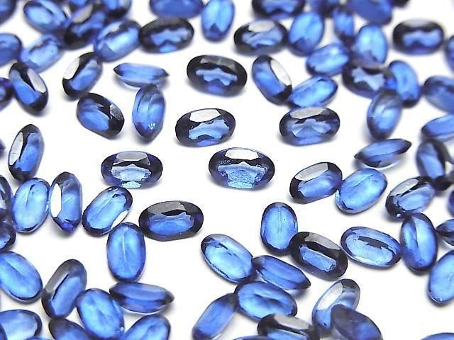 Hochwertiger blauer mystischer Topas AAA loser Stein oval facettiert 5x3mm 10 Stück