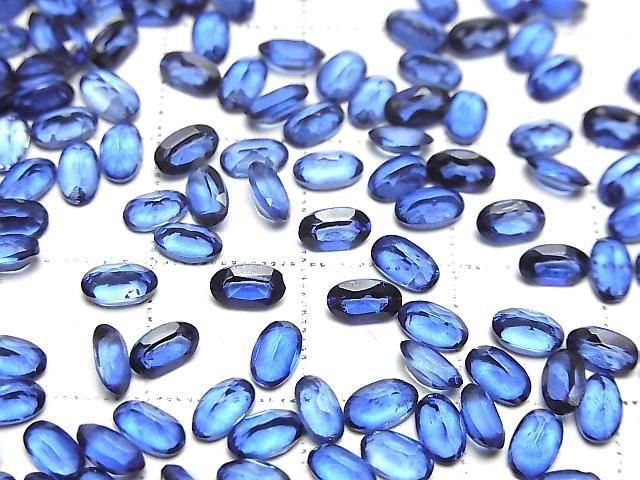 Hochwertiger blauer mystischer Topas AAA loser Stein oval facettiert 5x3mm 10 Stück