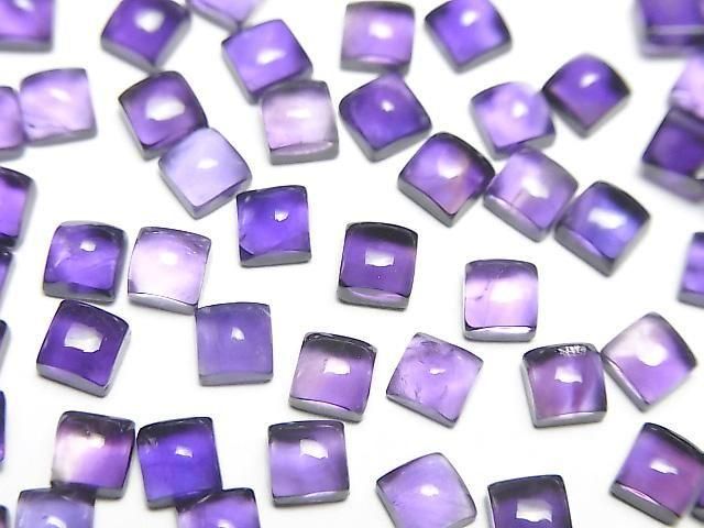 Amethyst AAA- quadratischer Cabochon 4x4mm 10Stück