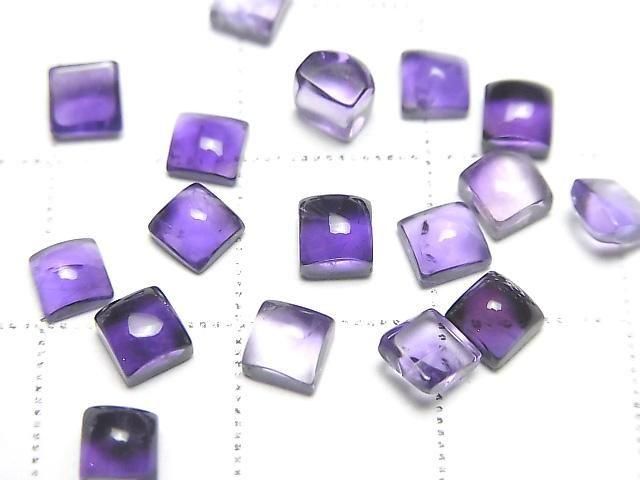 Amethyst AAA- quadratischer Cabochon 4x4mm 10Stück