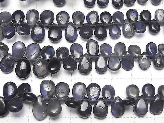 Iolith AA+ Birnenform (glatt) 1Strang Perlen (ca. 7 Zoll/18 cm)