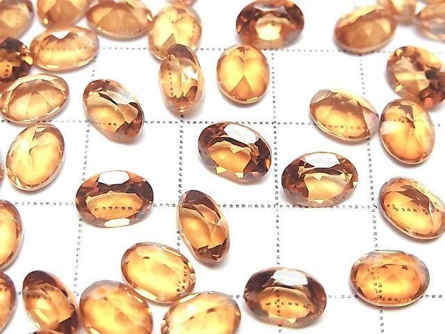 Oranger Blitzkristall AAA- Lose Steine Oval Facettiert 8x6mm 3 Stück