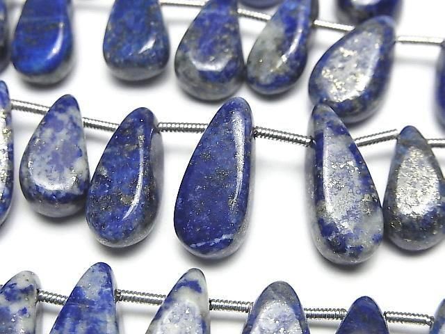 Lapislazuli AA++ Birnenform (Glatt) halb oder 1 Strang Perlen (ca. 15 Zoll/37 cm)