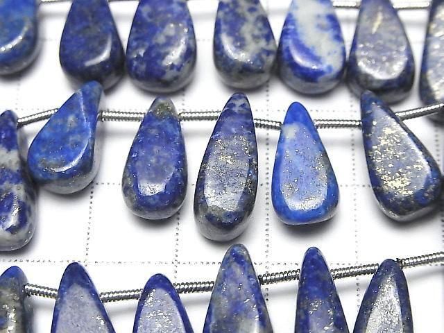 Lapislazuli AA++ Birnenform (Glatt) halb oder 1 Strang Perlen (ca. 15 Zoll/37 cm)