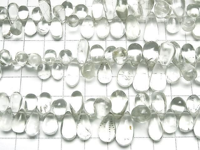 Grüner Amethyst AA++ Tropfen (glatt) halb oder 1 Strang Perle (ca. 17 cm)