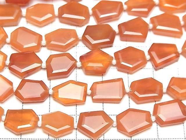 High Quality Carnelian AAA- Flat Faced Nugget 1strand beads (approx. 7 inches/18 cm)