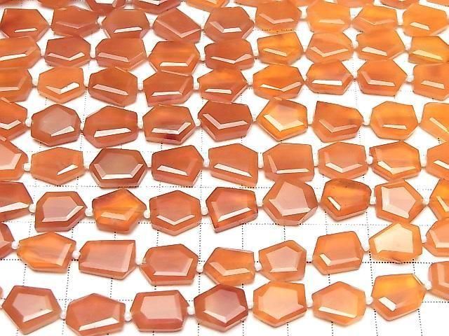 High Quality Carnelian AAA- Flat Faced Nugget 1strand beads (approx. 7 inches/18 cm)