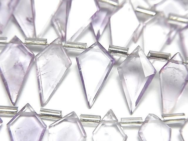 Rosa Amethyst AA++ Deformierte Diamantform 1 Strang Perlen (ca. 6 Zoll/16 cm)