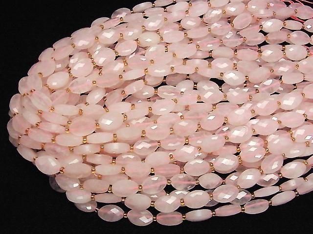 Rosenquarz facettierte Oval 14x9mm 1 Strang Perlen (ca. 15 Zoll/38 cm)
