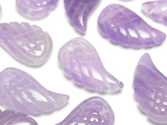 Lavendel Amethyst AA++ Engel Flügel 18x10mm 3Stück