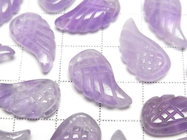 Lavendel Amethyst AA++ Engel Flügel 18x10mm 3Stück