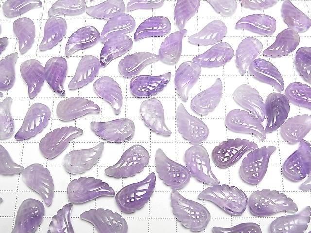 Lavendel Amethyst AA++ Engel Flügel 18x10mm 3Stück