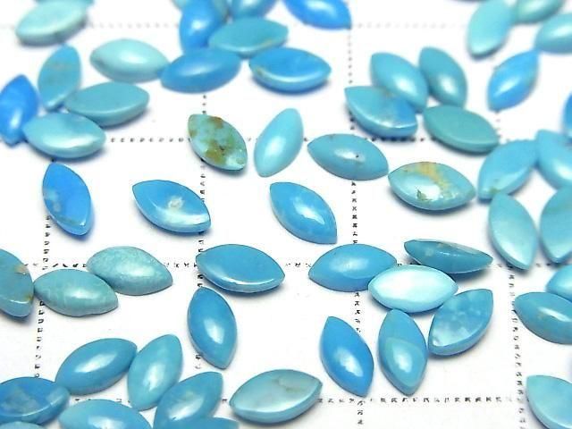 Arizona Kingman Türkis AAA- Marquise Cabochon 6x3mm 10 Stück