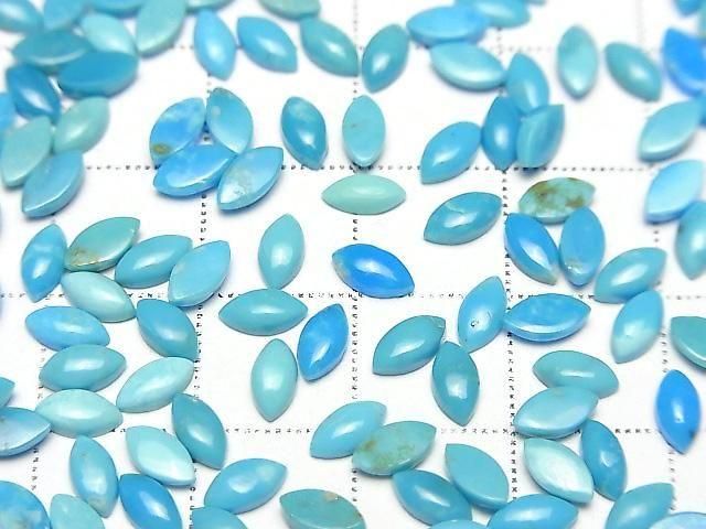 Arizona Kingman Türkis AAA- Marquise Cabochon 6x3mm 10 Stück