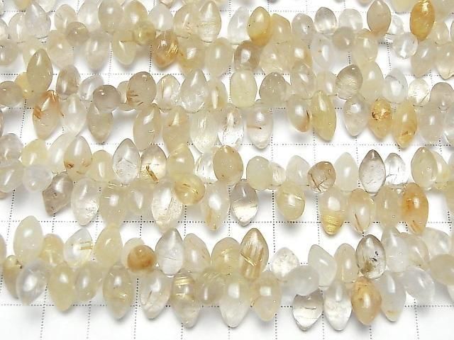 Rutilquarz AA++ Marquise Reis (Glatt) Halb- oder 1strang Perlen (ca. 7 Zoll/18 cm)