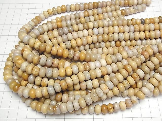 Fossilkoralle Rondelle 10x10x6mm 1Strang Perlen (ca. 15 Zoll/36 cm)
