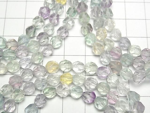 Multicolor Fluorit AAA 20 Facettierte Runde 6mm Pastellarmband