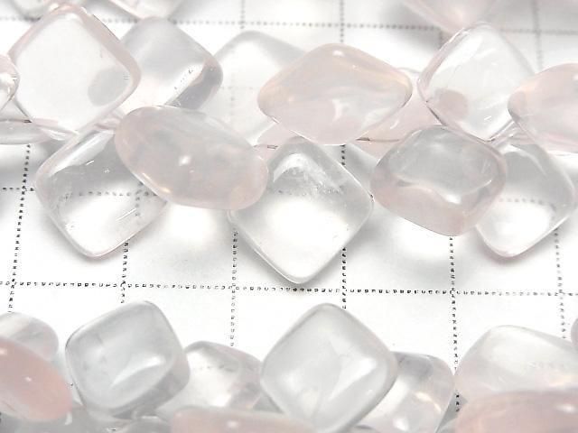 Hochwertiger Rosenquarz AAA- Diamant (Glatt) Halb- oder 1strang Perlen (ca. 7 Zoll/17 cm)