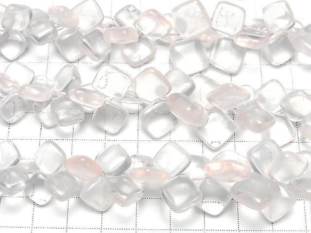 Hochwertiger Rosenquarz AAA- Diamant (Glatt) Halb- oder 1strang Perlen (ca. 7 Zoll/17 cm)