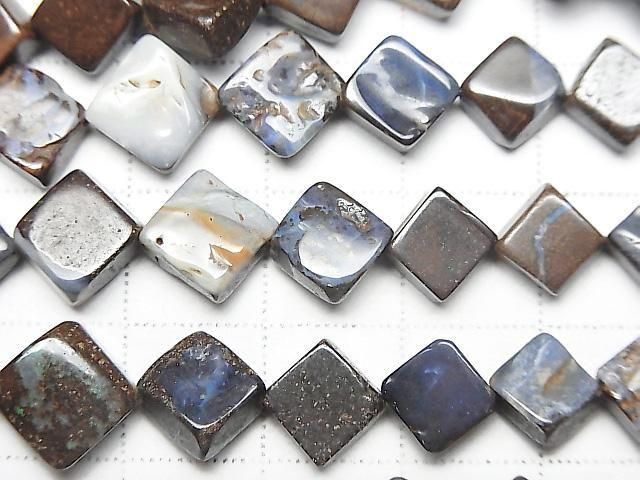 Boulder Opal Flat Diamond 1strand beads (22pcs)